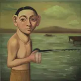Jess Valice, The Fisherman, 2022, oil on canvas