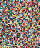 Hyunjin Kwon, Visual Poetry Pixel Series #696, 2021, mixed media on canvas