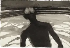 Mindfield I by Antony Gormley, 2008, carbon and casein on paper, sold Mar 2024
