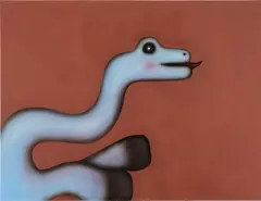 Felix Treadwell, Snakeneck, 2021, acrylic and pencil on canvas