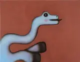 Felix Treadwell, Snakeneck, 2021, acrylic and pencil on canvas