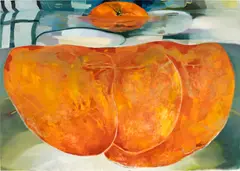 Li Hei Di, Orange Swim, 2021, oil on canvas