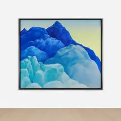 Nicolas Party, Mountains, 2023, soft pastel on linen, in artist's frame