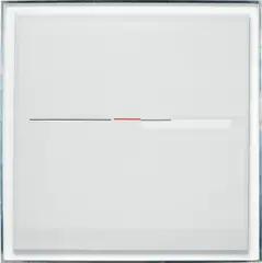 Richard Lin Show Yu, Black and Vermilion, 1969, oil and aluminum on canvas, in artist's frame