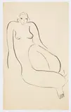Sanyu, Femme assisse de face jambes pliées