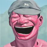 Yue Minjun, Hat, 2005, oil on canvas