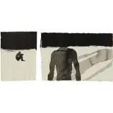 Antony Gormley, Two works: (i) Night; (ii) Shadowland, 2008, carbon and casein on paper