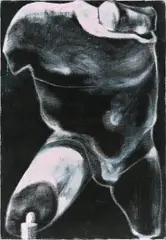 Alex Foxton, Torso (Thigh), 2021, oil and acrylic on canvas