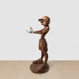 Brett Crawford, BEN3VOLENT, 2022, wood and gold leaf