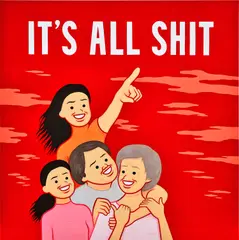It’s All Shit by Joan Cornellà, 2021, acrylic on canvas, sold Nov 2024