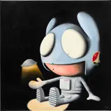 Edgar Plans, Gagarin, 2021, mixed media on canvas