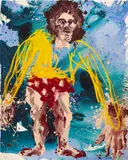 Cristina de Miguel, Baby Man, 2022, acrylic and oil stick on canvas