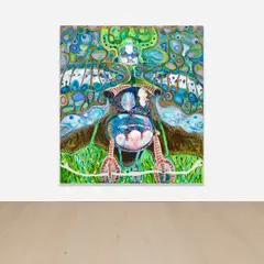 Addictive Sight by Zhang Ji, 2021, acrylic on canvas, sold Nov 2024
