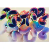 Vickie Vainionpää, Black and Violet (Double Loop), 2023, oil on canvas