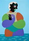 Deborah Segun, Seeking Comfort, 2021, acrylic on canvas