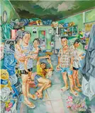 Nguyen Quoc Dung, Motel Room, 2023, oil on canvas