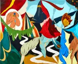 Kenichi Hoshine, Summer Visitors, 2022, acrylic on panel