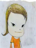 Untitled by Yoshitomo Nara, 2002, coloured pencil and acrylic on paper, sold Oct 2024