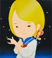 Yang Hyun Jun, Adult Child (Sailor Moon), 2023, acrylic on Korean paper