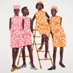 Emmanuel Taku, High Ground, 2022, acrylic on canvas