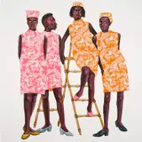 Emmanuel Taku, High Ground, 2022, acrylic on canvas