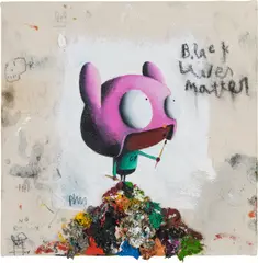 Edgar Plans, Black Lives Matter, 2020, oil on canvas