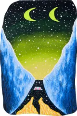 Eliot Greenwald, Night Car (vague distinction 1), 2021, oil stick on canvas