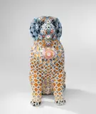 Joana Vasconcelos, Lancelot, 2011, Rafael Bordalo Pinheiro painted faience with glazed ceramics, handmade cotton crochet