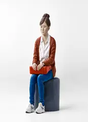 Yi Hwan-kwon, The Sitting Woman, 2012, painted FRP