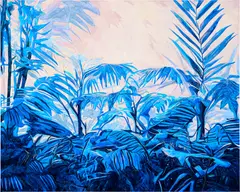 Tobe Kan, A Void 9, 2023, acrylic and oil pastel on canvas
