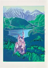 Andy Warhol, Neuschwanstein (see F. & S. 372), 1987, Unique screenprint in colours, on Arches 88 paper, with full margins