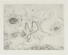 Jackson Pollock, Untitled (P17) (O'C. & T. 1079), 1944-45, Engraving with drypoint in brown-black, on wove paper, with full margins