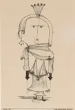 Paul Klee, Die Hexe mit dem Kamm (The Witch with the Comb), from Künstlerspende für das Deutsche Buchmuseum (Artists' Donation to the German Book Museum) (K. 86), 1922, Lithograph, on pale yellow imitation Japan paper, with full margins