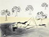 Tracey Emin, Laying with the Olive Trees, 2011, Lithograph in colours, on Somerset paper, the full sheet