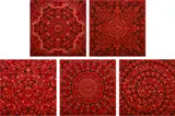 The Empresses (H10) by Damien Hirst, 2022, The complete series of five giclée prints in colours with screenprinted glitter, flush-mounted to aluminium with metal s, offered Jun 2024