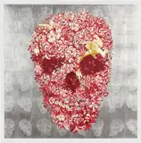 Jacky Tsai, Vermilion Light, 2013, Screenprint in colours with hand-applied palladium leaf and glow-in-the-dark ink, on Somerset Satin paper, with full margins