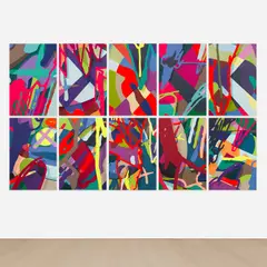 TENSION by Kaws, 2019, The complete set of 10 screenprints in colours, on Saunders Waterford paper, the full sheets loose (as issued), all cont, offered Jun 2024