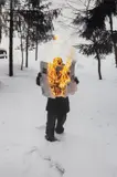 Tim Parchikov, Burning News, 2011, Chromogenic print, mounted