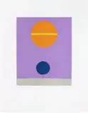 Etel Adnan, Poids de la lune V, 2019, Etching in colours, on Arches paper, with full margins