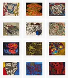 Terry Winters, Models for Synthetic Pictures (S. 97-108), 1994, The complete set of 12 etching and aquatints in colours, on Gampi Chine-collé to Lana Gravure paper, with full margins