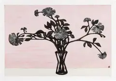Sanyu, Flowers in a Vase, 2017, Giclée print in colours on canvas