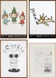 Three posters for the 2006 A to Z Exhibition; and Untitled ("I Want the Motorcycle") from the series Time of My Life (four works) by Yoshitomo Nara, 2006 and 2009, Three foamboard posters and a signed print, sold Jun 2024