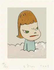 Yoshitomo Nara, In The Cloud (M. & S. E-2003-007), 2003, Lithograph in colours, on Arches paper, with full margins