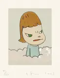 Yoshitomo Nara, In The Cloud (M. & S. E-2003-007), 2003, Lithograph in colours, on Arches paper, with full margins