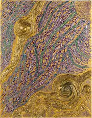 Kuwai Hana, UNDULATION : Dragon Golden Dragon, Painted and carved wood