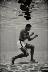 Flip Schulke, Ali Underwater, 1961, Gelatin silver print, printed later, mounted
