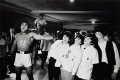 Ali and The Beatles by Chris Smith, 1964, Gelatin silver print, printed later, mounted, sold Dec 2024