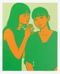 Kyne, Untitled: K, 2021, Screenprint in colours, on wove paper, with full margins