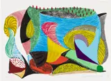David Hockney, Above and Beyond, from Some More New Prints (G. 1625, M.C.A.T. 339), 1993, Screenprint in colours, on Arches 88 paper, with full margins