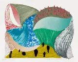 David Hockney, Gorge d'Incre, from Some More New Prints (G. 1624, M.C.A.T. 338), 1993, Lithograph and screenprint in colours, on Arches 88 paper, with full margins
